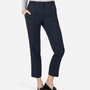 Everlane Navy Wool The Italian GoWeave Crop Trouser